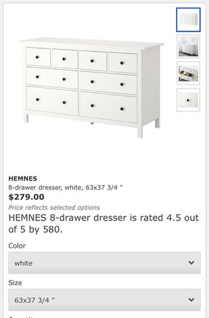 Ikea Hemnes 8 Drawer Dresser For Sale In Phoenix Az Offerup