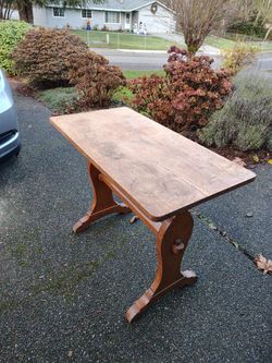 Vintage Oak Farmhouse Style Trestle/Refectory Table
