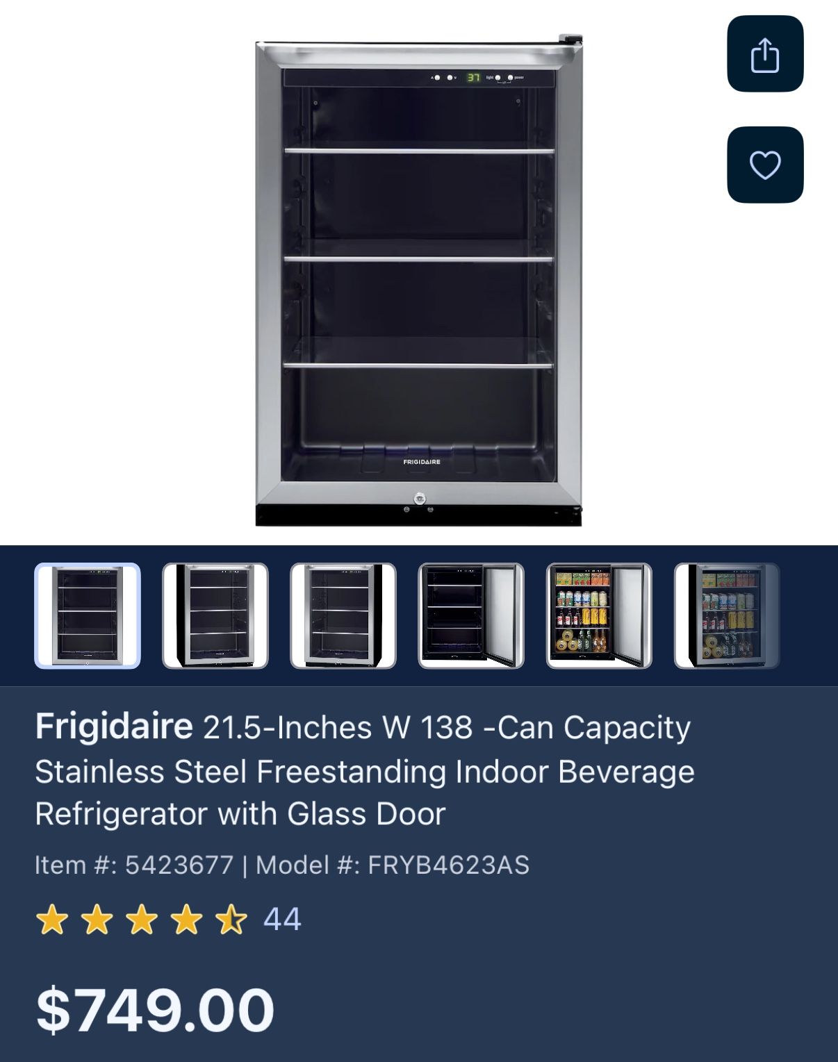Frigidaire Beverage Center 4.6 Cu. Ft.