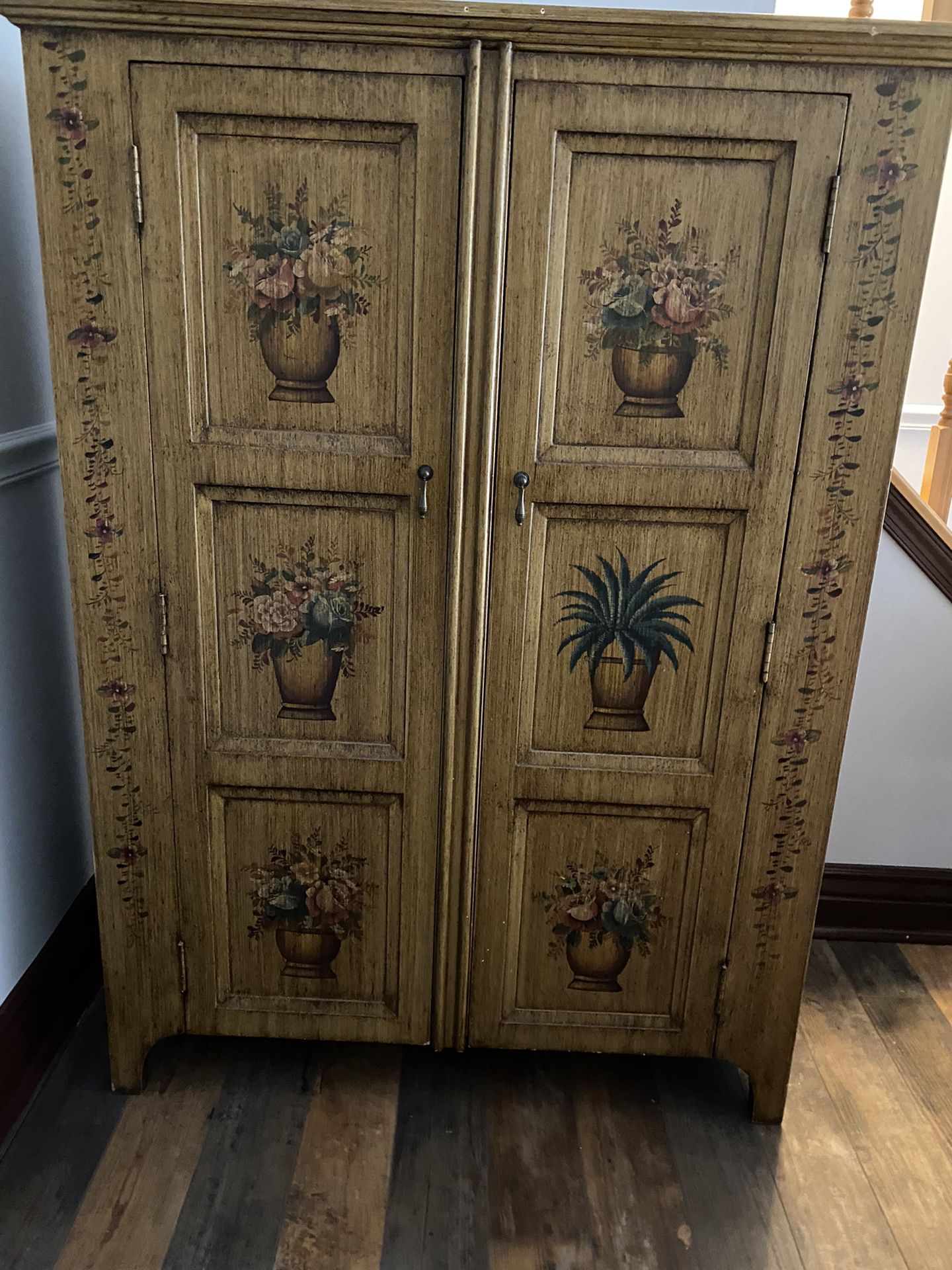 Hand painted 3 shelf cabinet. MOVING SALE