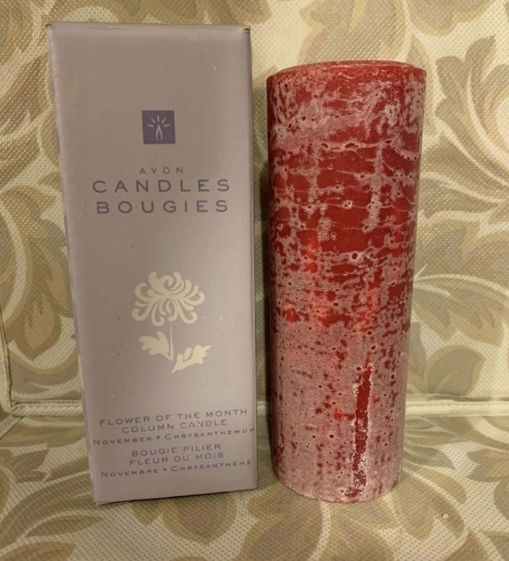 Avon November Chrysanthemum Pillar Candle