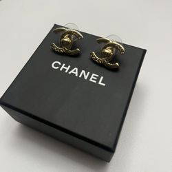 Gold Logo Stud Earrings – With Box $375 OBO