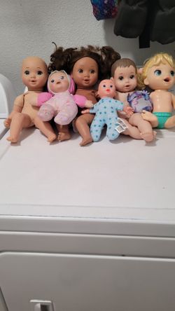 Lot of 6 Baby Dolls Mixed Sizes
