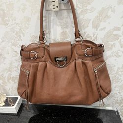 Salvatore Ferragamo Brown Leather Marisa Satchel Women’s Bag