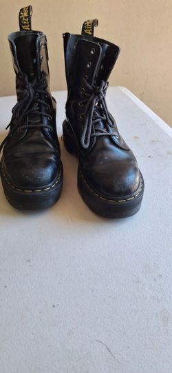 Dr. Martens Black Platform Lace-Up Boots