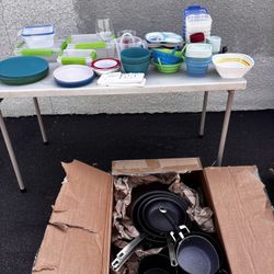 Snap Lock Tipper Ware Sets, Large And Medium , Plastic Plate Ware Cooking Utensils