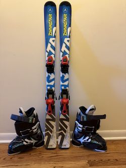 Kids Ski With Boots