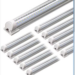 Barrina LED Shop Light, 4FT 40W 5500LM 5000K Daylight White, V Shape, Clear C...