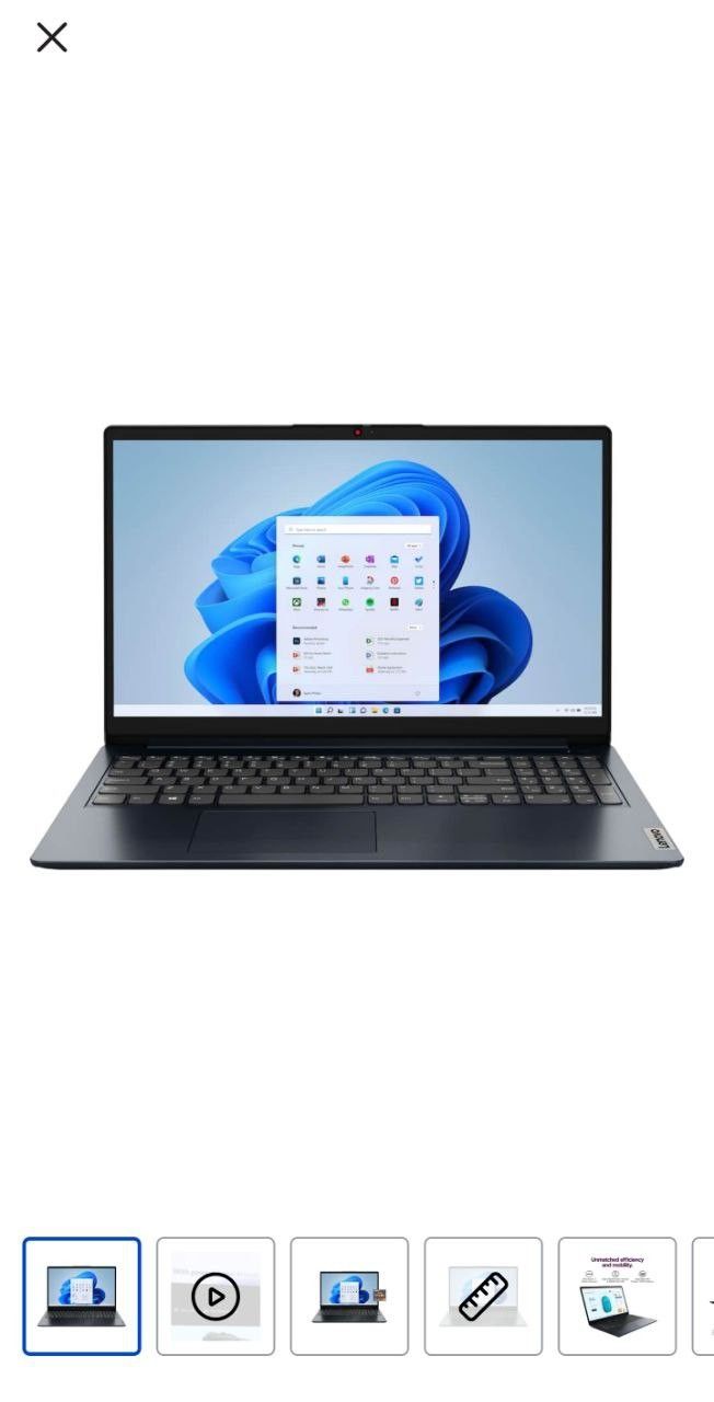 Lenovo IdeaPad Full HD Touchscreen Laptop 7520U-8GB Memory 256GB SSD