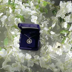 S925 Sterling Silver Compass Necklace With Box