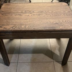  Vintage solid oak wood Coffee table with rounded corners 27.75x20x19
