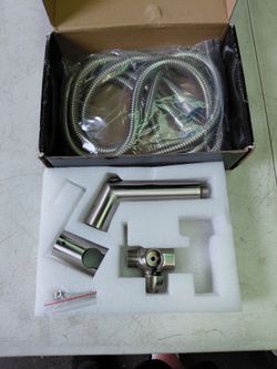 Sumerain brushed nickel bidet / pet shower spray attachment