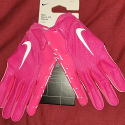 Brand New Nike Vapor Jet Football Gloves Triple Pink White Men Sizes Small, Medium, Large