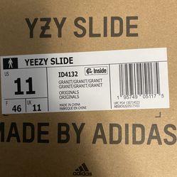 Size 11 Adidas Yeezy Slide. Granite Colorway