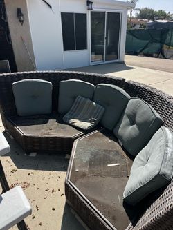 Outdoor Wicker Sectional Sofa Set