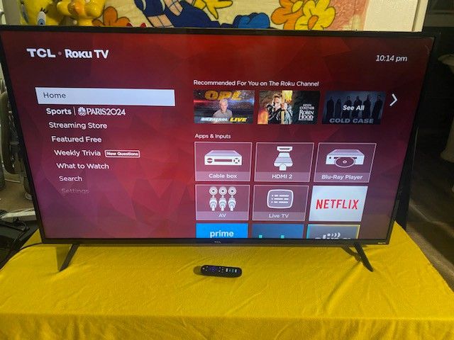 43" TCL 4K ROKU SMART HDR10 TV