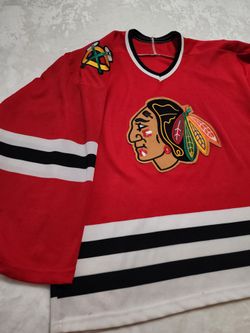 Vintage 90s CCM Chicago Blackhawks NHL Hockey Jersey Men’s L/XL Embroidered