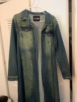Long denim jacket
