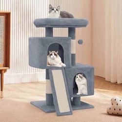 New 34” Cat Tree , grey cat scratcher FREE 🎁 with purchase