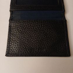 COLE HAAN LEATHER CARD HOLDER WALLET. Never Used/No FLAWS OR MARKINGS ON LEATHER. BLACK.
