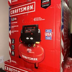 Brand New Craftsman Portable Air Compressor 6 Gallon Pancake Oil Free 