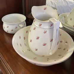 Antique Wash Basin Set Of 3 England P & Co