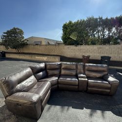 Leather Reclining Sectional Couch 9ft x 6ft