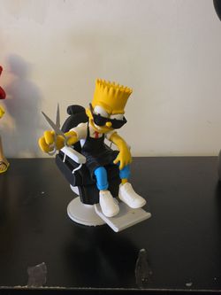 Bart Simpson Barber 3D Printed Figure