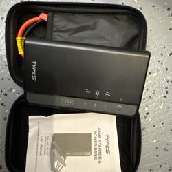 Type S Jump Starter & Power Bank – Portable Car Battery Booster (with Case)