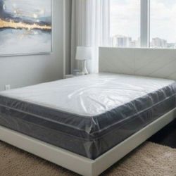 New Queen Size Bed Frame + MATTRESS New Bedroom Furniture Queen Bed Set 