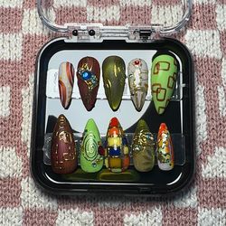 Custom press on nail sets.