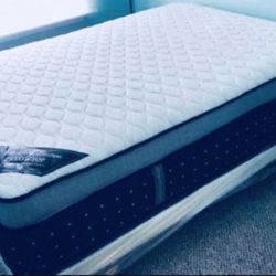 MATTRESS+BOX  Queen Size Double Pillow Top Orthopedic FIRM 14”thick Brand New We Finance We Deliver