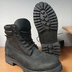 Timberland black waterproof boots men's size 8.5 excellent condition