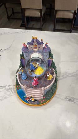 Disney Multi Princess Dancing Snow Globe Once Upon a Dream Rotating Music Box
