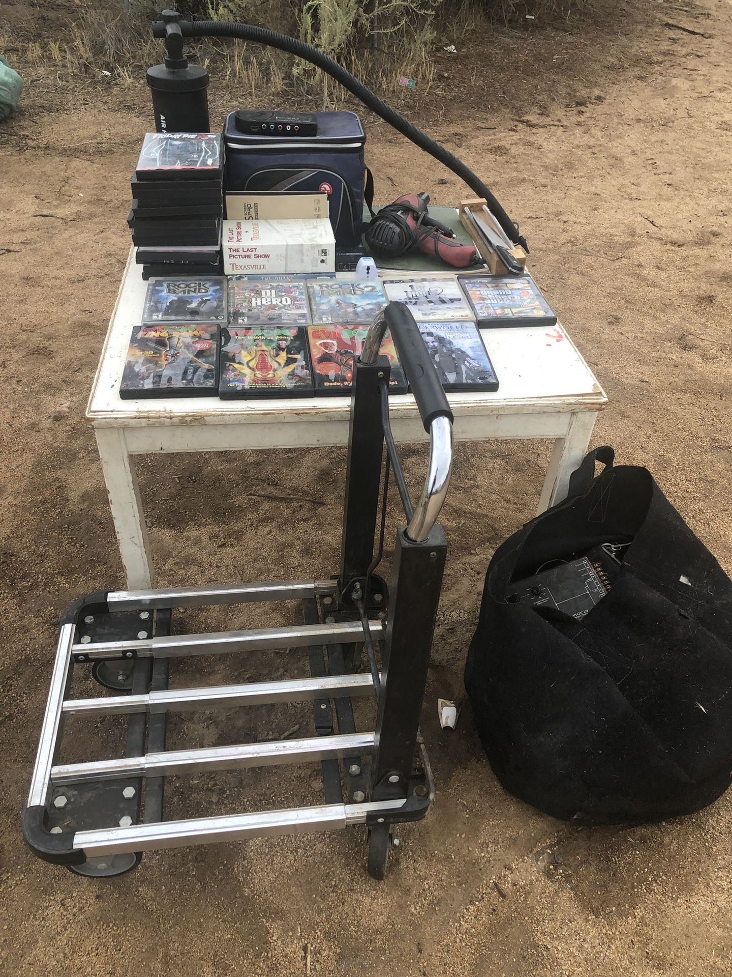 Movies, Games, Dolly, Air Pump, Etc