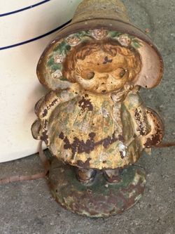 Antique 1920s Hubley Cast Iron Dolly Dimple Doorstop