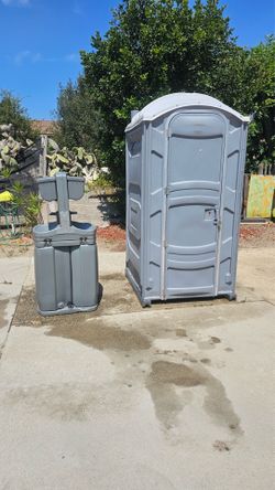 Porta potty and sink