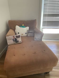 Chaise lounge sofa, new neck massager, home decorations $20 for all