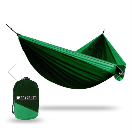 New Tree Hammock bear butt camping, hiking, backpacking ultralight, rei, eno Packable Nylon Hennessy