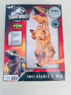 Halloween costume Jurassic world inflatable REX SIZE 6+ battery operated