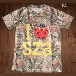 SZA GNX MERCH Kendrick Lamar Sza I Love SZA Camo T-Shirt Tour Exclusive
