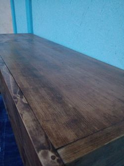 Rustic Dark Stained Wood Floating Shelves