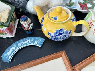 Nice Yellow Tea POT JAR - 15$ New Rare Vintage Hand Made 