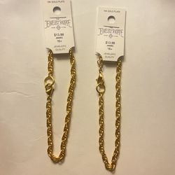 The Jewelry Shoppe 10K Gold Plate 8in Bracelet