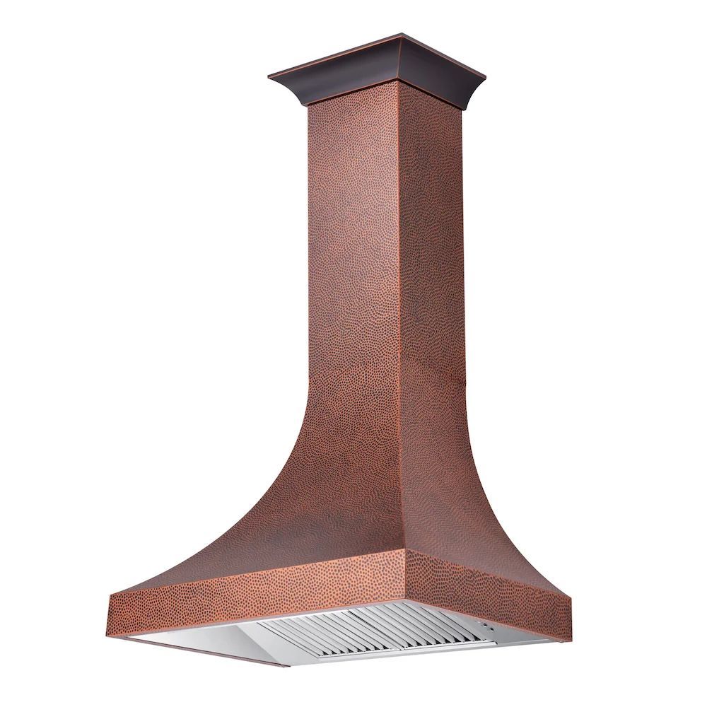 ZLINE 30 in. Designer Series Hand-Hammered Copper Finish Ducted Wall Range Hood (8632H-30)