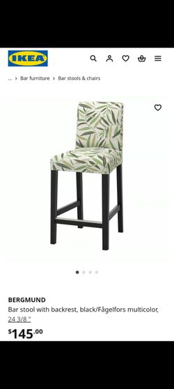 Bergmund  Cover For Bar Stool With Backrest