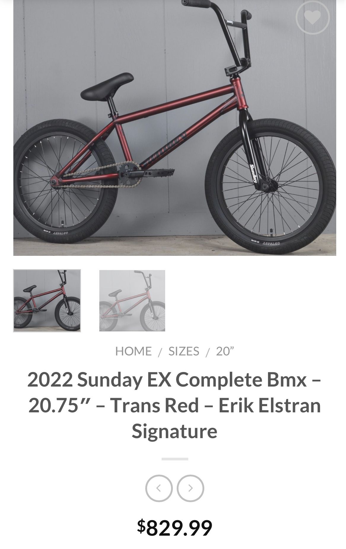 Sunday Bmx Special Edition EX