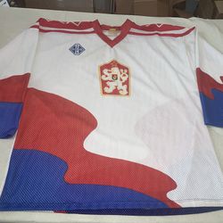 CzechoSlovakia Tackla Hockey Jersey Vintage New Mens Xl Vtg White Clean 90s 80s