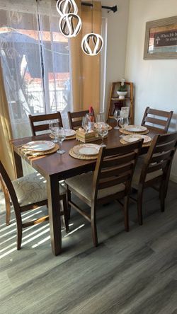6  chair dining table