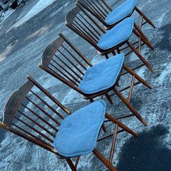 4 wooden chairs